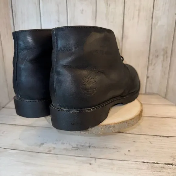 Timberland Black Leather Chukka Boots Men's Size 12 W Made in USA