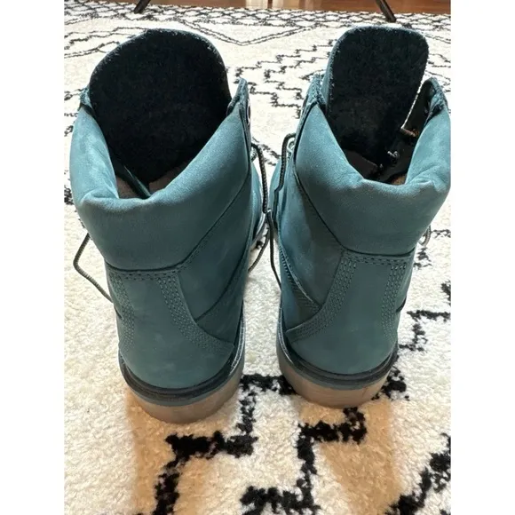 Timberland Blue Green Hiking Boots Boys Size 6.5