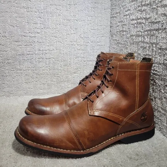 Timberland Earthkeepers Men's Size US 9.5 Brown Casual 6&quot; Side Zip Combat Boots