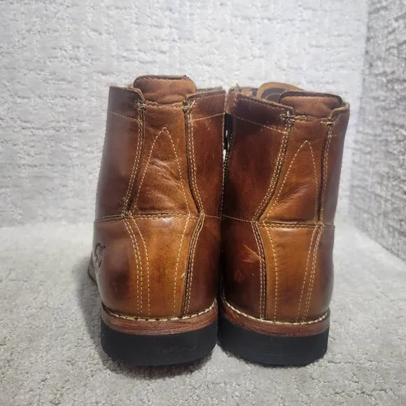 Timberland Earthkeepers Men's Size US 9.5 Brown Casual 6&quot; Side Zip Combat Boots