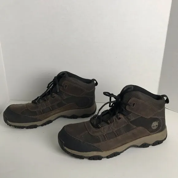 Timberland Edge Trail Brown Leather Lace Up Hiking Boots Mens Sz 13 Outdoor