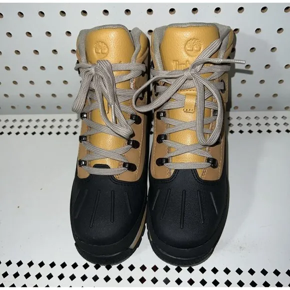 Timberland Euro Hiker Shell Toe Boys Youth Leather Casual Boots Size 6.5 M Wheat
