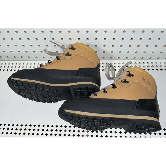 Timberland Euro Hiker Shell Toe Boys Youth Leather Casual Boots Size 6.5 M Wheat