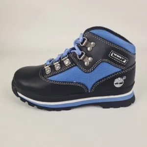 Timberland Euro Hiker Waterproof TODDLER Black Blue Leather Boots SZ 11