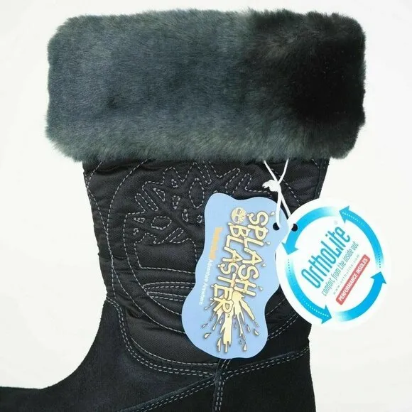 Timberland Hollyberry TL Pull-On Toddlers Boots Winter Suede Black