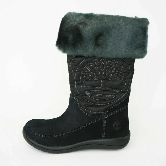 Timberland Hollyberry TL Pull-On Toddlers Boots Winter Suede Black