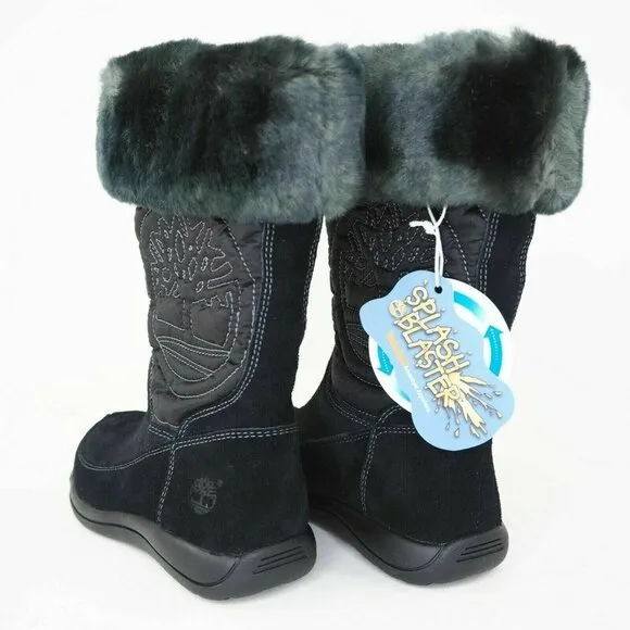 Timberland Hollyberry TL Pull-On Toddlers Boots Winter Suede Black