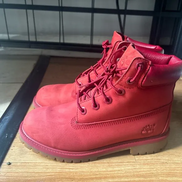 Timberland Red Leather Boots