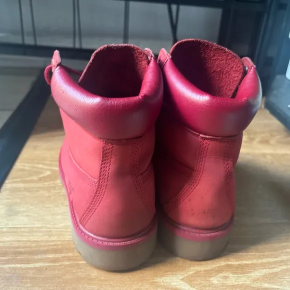 Timberland Red Leather Boots