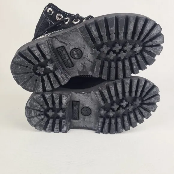 Timberland Roll Top Workshirt TODDLER Boots Hiking Black Leather Size 9