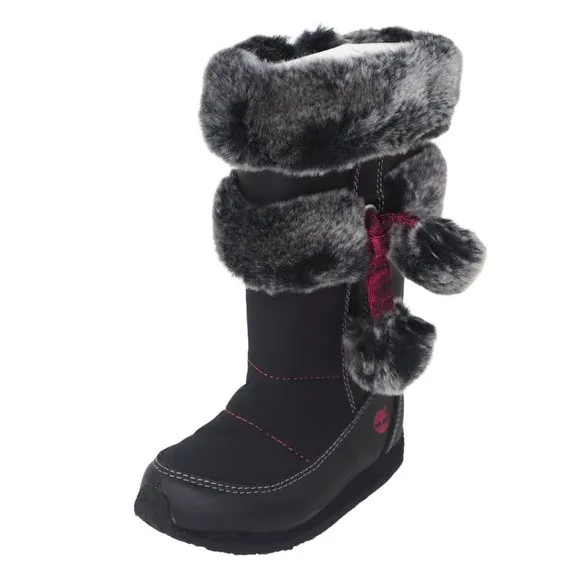 Timberland Toddlers Boots Winter BERRY TALL BT FUR Leather Black