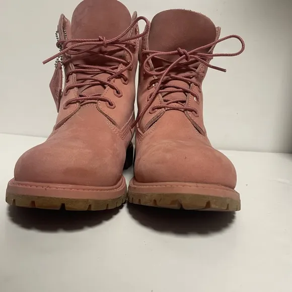 Timberland Waterproof Leather Pink Combat Boots Women’s 10