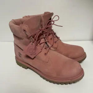 Timberland Waterproof Leather Pink Combat Boots Women’s 10