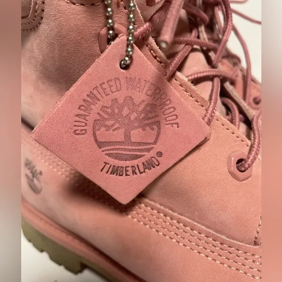 Timberland Waterproof Leather Pink Combat Boots Women’s 10