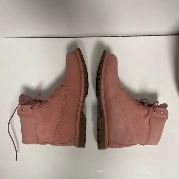 Timberland Waterproof Leather Pink Combat Boots Women’s 10