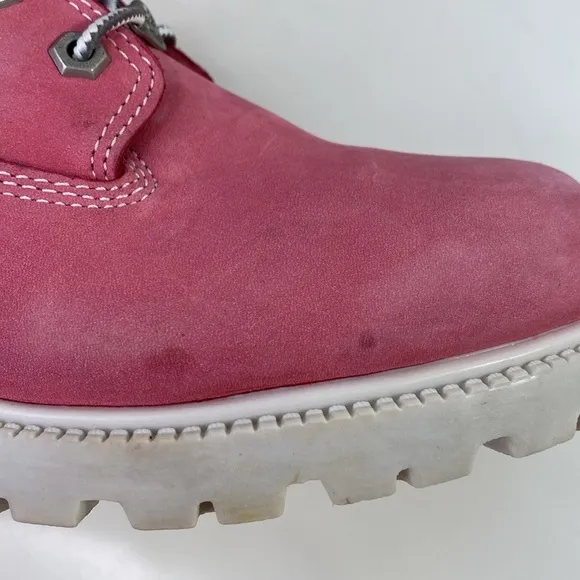 TIMBERLAND Women's &quot;Nellie&quot; Pink Nubuck Leather Waterproof Chukka Boots Sz 10