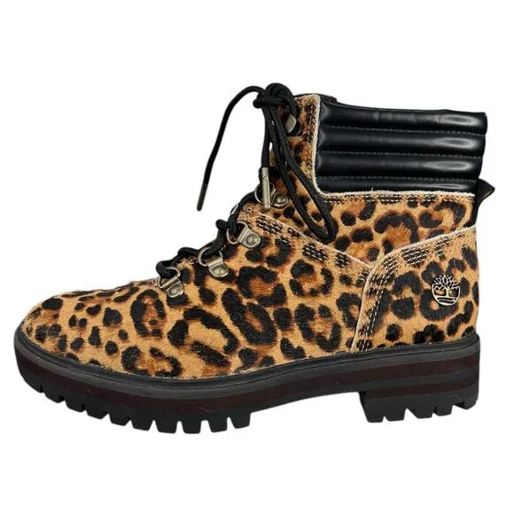 Timberland Women’s London Square Mid Hiker Cheetah Print Boot Size US 6