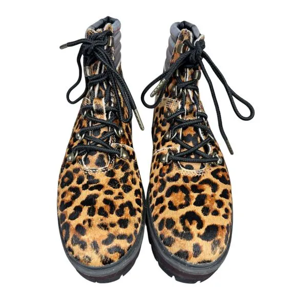 Timberland Women’s London Square Mid Hiker Cheetah Print Boot Size US 6