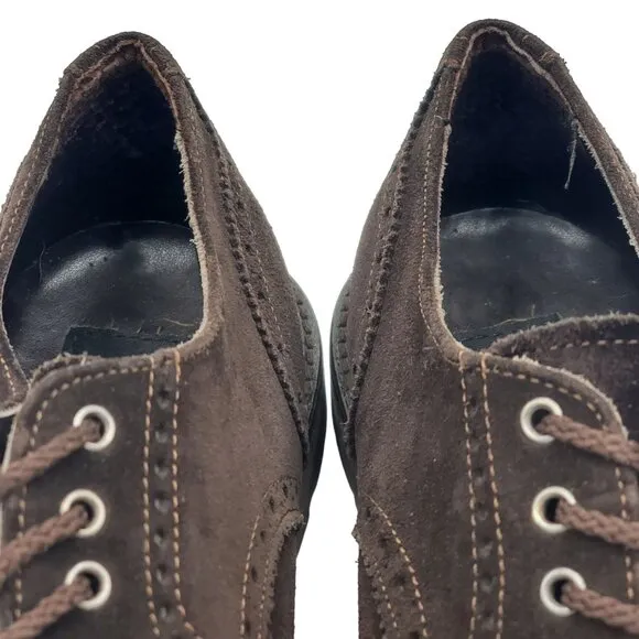 To Boot Adam Derrick Italy Men 11.5 Brown Suede Dress Shoes Wingtip Derby Oxford