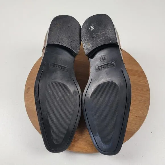 To Boot New York Brown Leather Cap Toe Double Monk Strap Dress Shoes Size 11