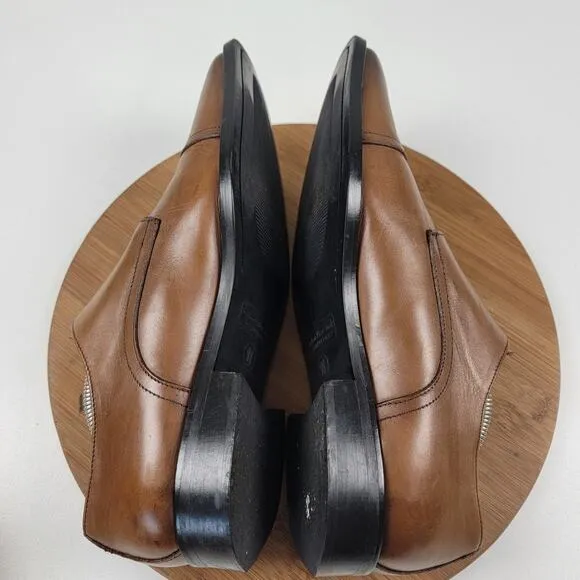 To Boot New York Brown Leather Cap Toe Double Monk Strap Dress Shoes Size 11