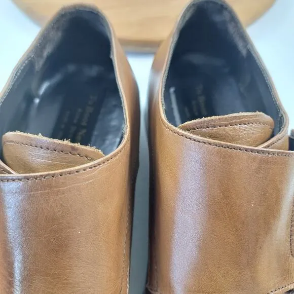 To Boot New York Brown Leather Cap Toe Double Monk Strap Dress Shoes Size 11