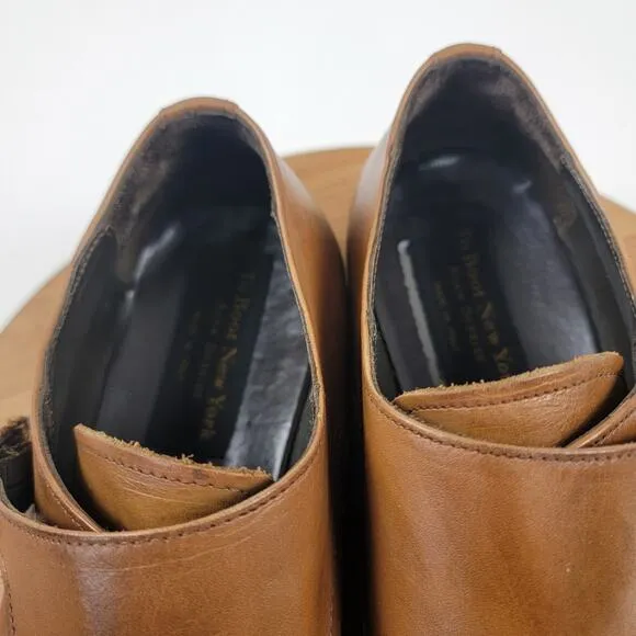 To Boot New York Brown Leather Cap Toe Double Monk Strap Dress Shoes Size 11