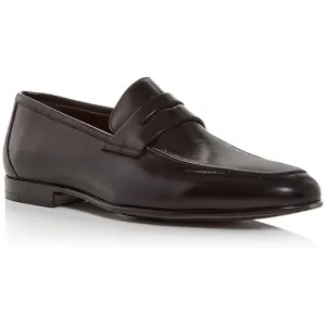 To Boot New York Mens Portofino Black Burnished Loafers Shoes New
