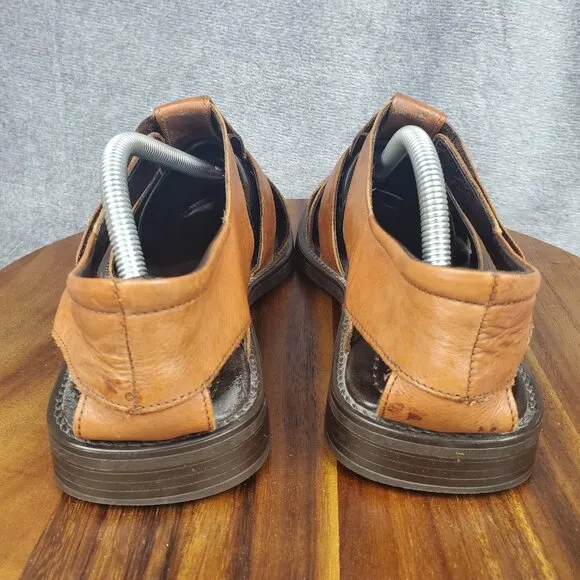 To Boot New York Sandals Men's 10 43 Brown Leather Fisherman Straps Casual Shoes
