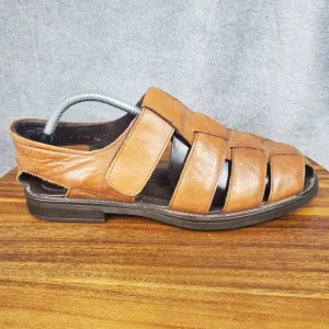 To Boot New York Sandals Men's 10 43 Brown Leather Fisherman Straps Casual Shoes