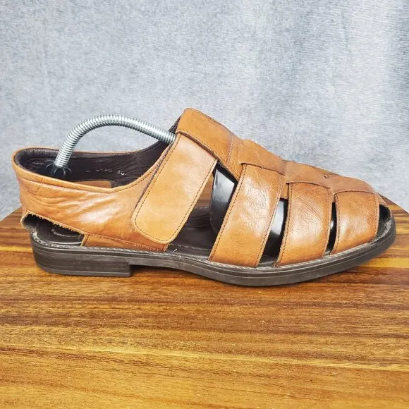 To Boot New York Sandals Men's 10 43 Brown Leather Fisherman Straps Casual Shoes