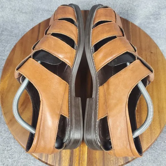 To Boot New York Sandals Men's 10 43 Brown Leather Fisherman Straps Casual Shoes