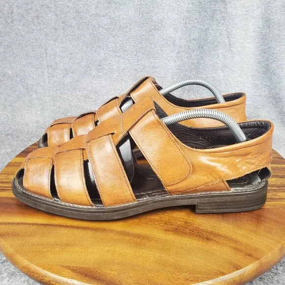 To Boot New York Sandals Men's 10 43 Brown Leather Fisherman Straps Casual Shoes