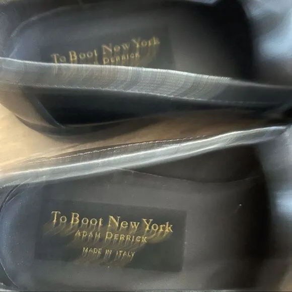 To Boot New York Adam Derrick Devries Black Leather Loafers Sz 7M