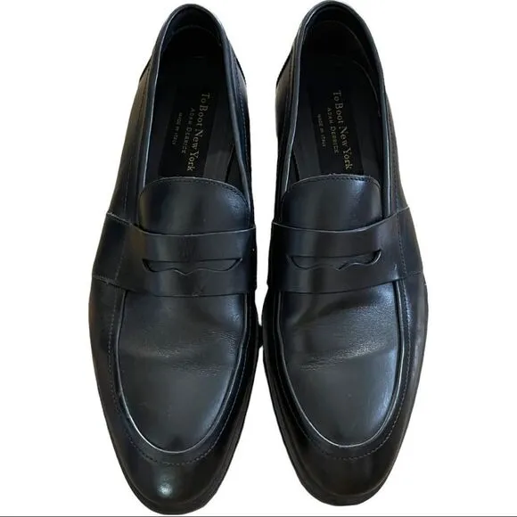 To Boot New York Adam Derrick Devries Black Leather Loafers Sz 7M