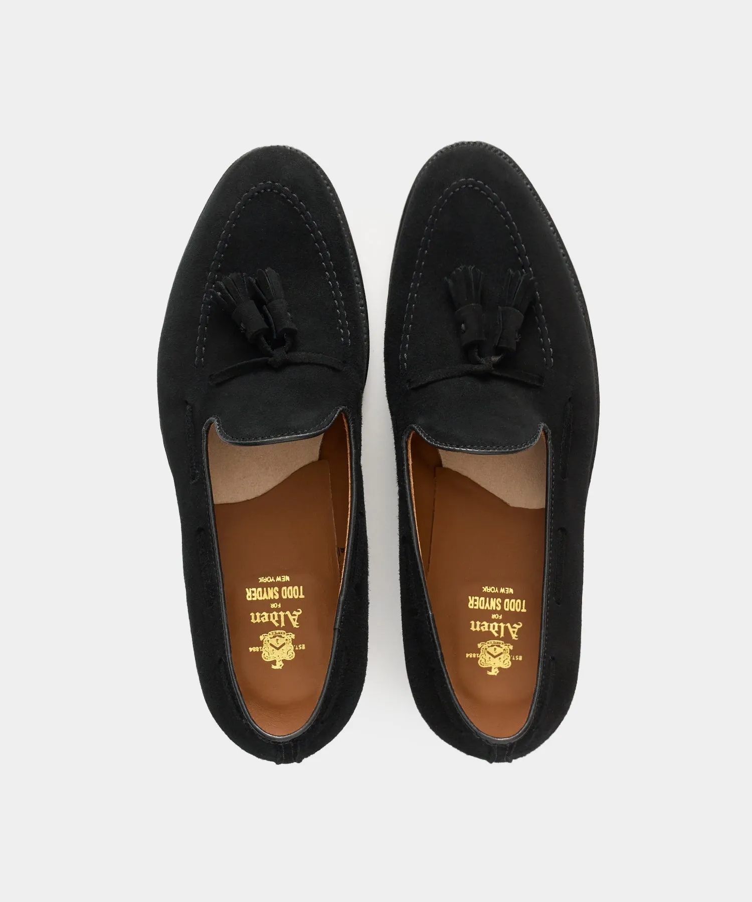 Todd Snyder x Alden Suede Blackout Tassel Loafer