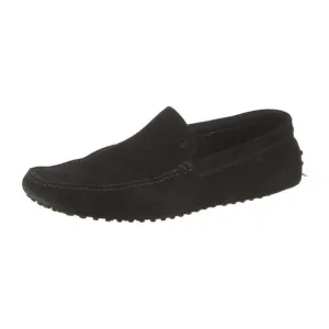 Tod's Suede Driving Loafer Shoes Black Size 7