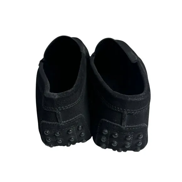 Tod's Suede Driving Loafer Shoes Black Size 7