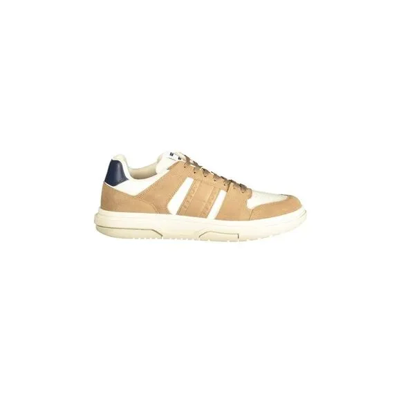 Tommy Hilfiger Leather Buckled Ankle Boots Men Beige Sneakers