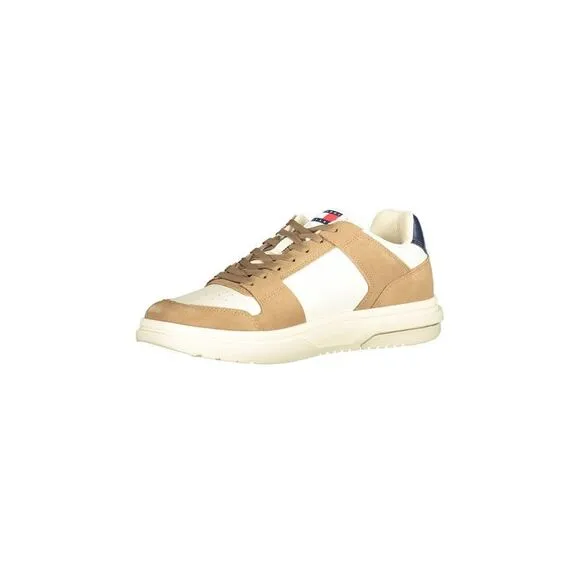 Tommy Hilfiger Leather Buckled Ankle Boots Men Beige Sneakers