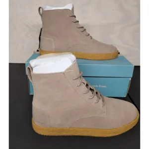 TOMS Men's SZ 8.5 Teton Lace Up Suede Casual Boots 10016954T Taupe Gray New