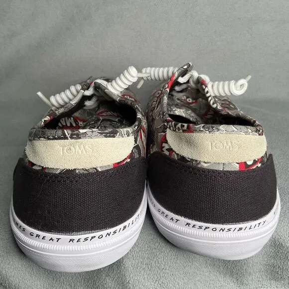 Toms X Marvel Comics Spiderman Shoes SNEAKERS Mens Size 14 Carlo Ortholite