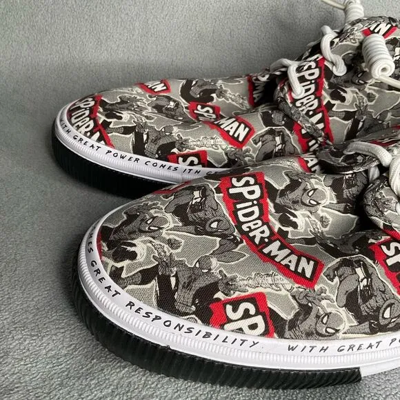 Toms X Marvel Comics Spiderman Shoes SNEAKERS Mens Size 14 Carlo Ortholite