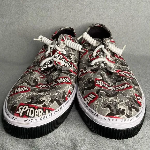 Toms X Marvel Comics Spiderman Shoes SNEAKERS Mens Size 14 Carlo Ortholite