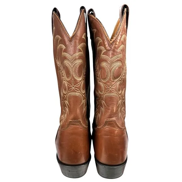 Tony Lama Men’s Kanga Stallion Brown Leather Cowboy Boot Size US 11 D