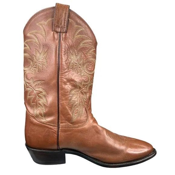 Tony Lama Men’s Kanga Stallion Brown Leather Cowboy Boot Size US 11 D