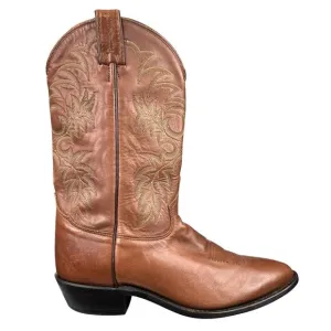 Tony Lama Men’s Kanga Stallion Brown Leather Cowboy Boot Size US 11 D