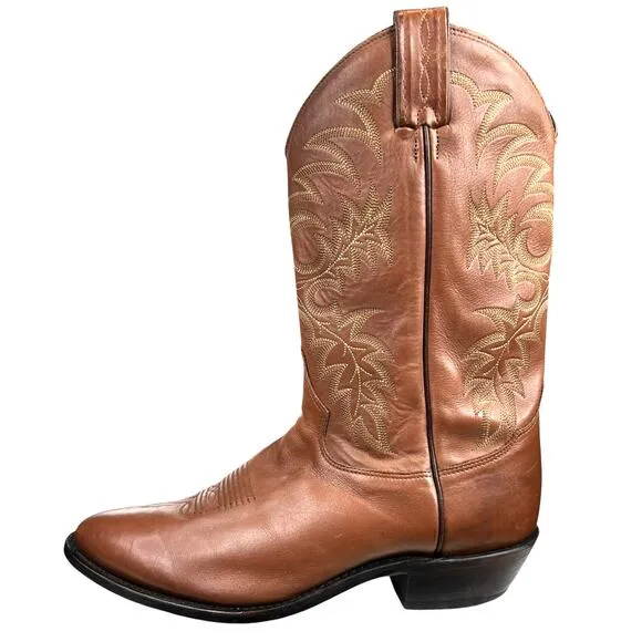 Tony Lama Men’s Kanga Stallion Brown Leather Cowboy Boot Size US 11 D