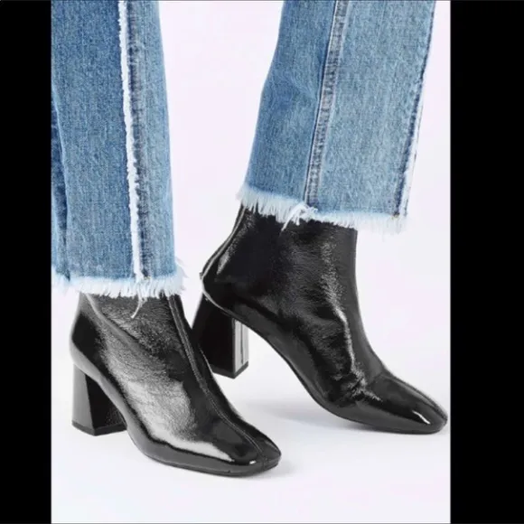 Topshop Maggie Patent Leather Ankle Boots