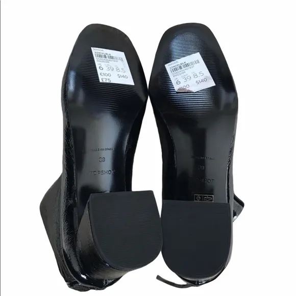 Topshop Maggie Patent Leather Ankle Boots